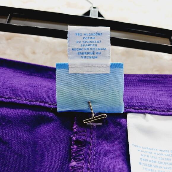 Jeans Women Size 8 Straight Leg Purple Silver Studded Casual Vibe 5 Pocket NWT - Picture 16 of 16